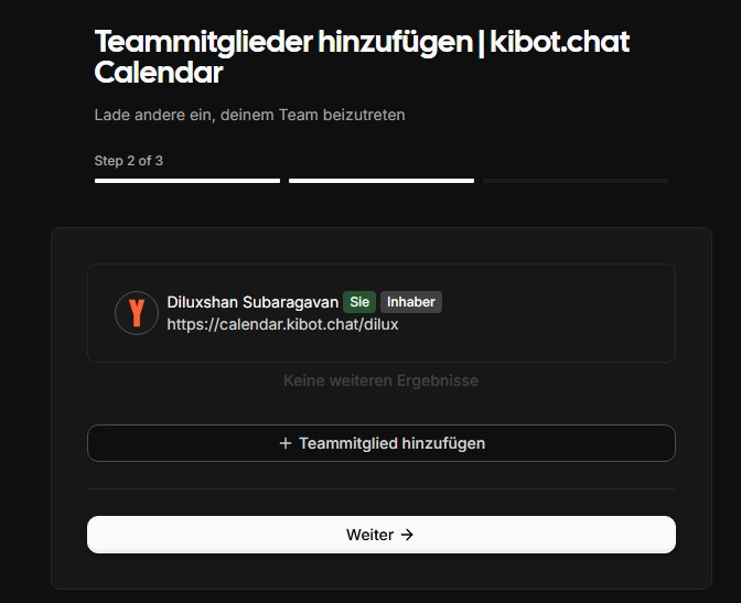 Step 2 von 3 – Teammitglieder zum Team hinzufügen